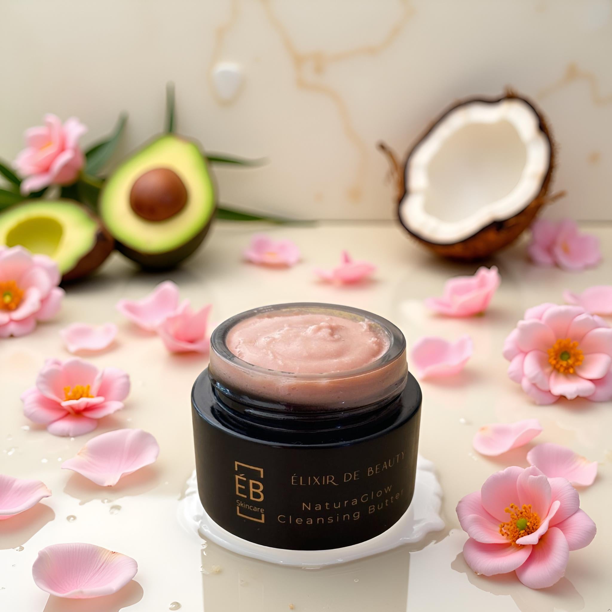 NaturaGlow Cleansing Butter – Sensitive Skin Makeup Remover - Élixir de Beauty