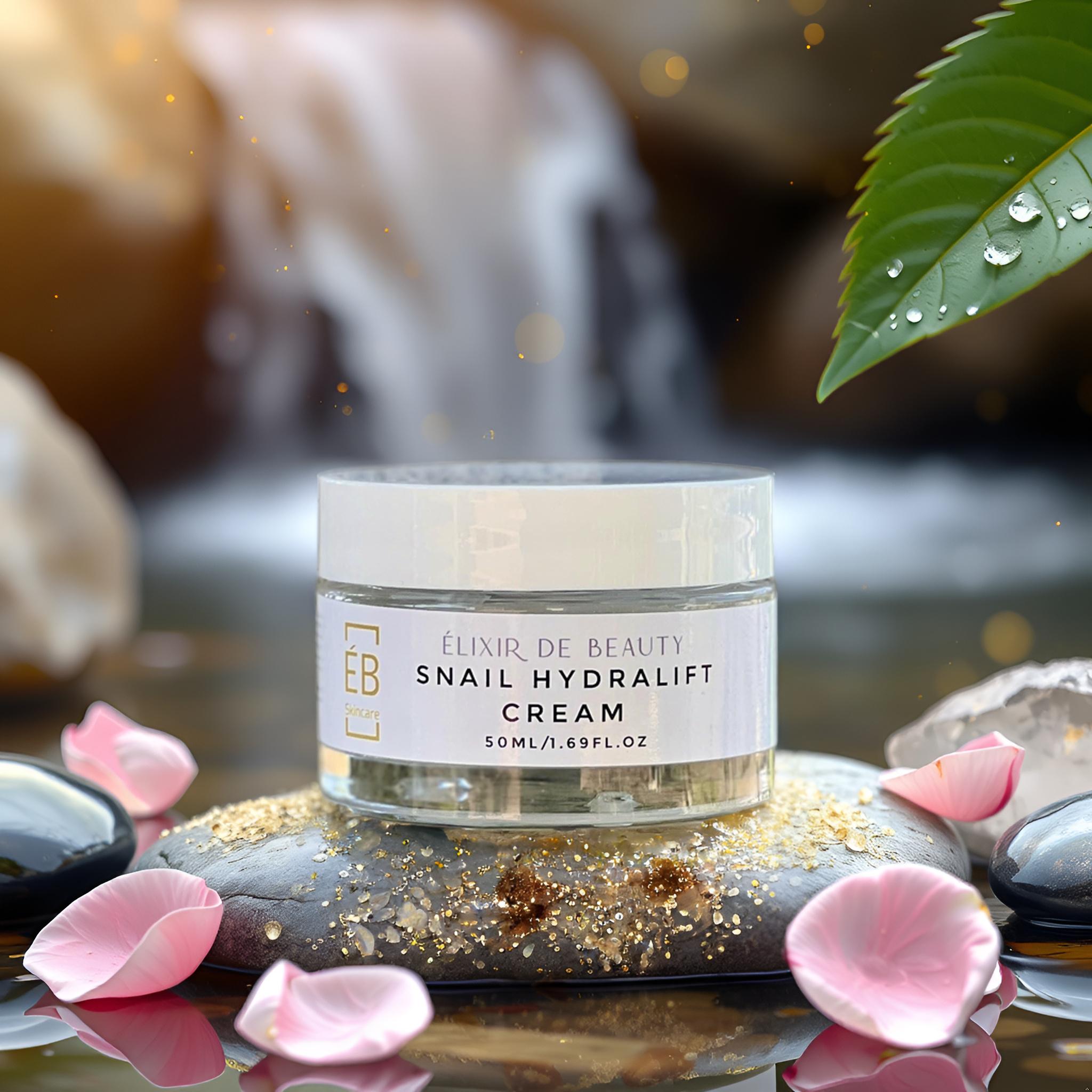 Snail HydraLift Cream 30% Snail Mucin + Hyaluronic Acid - Élixir de Beauty