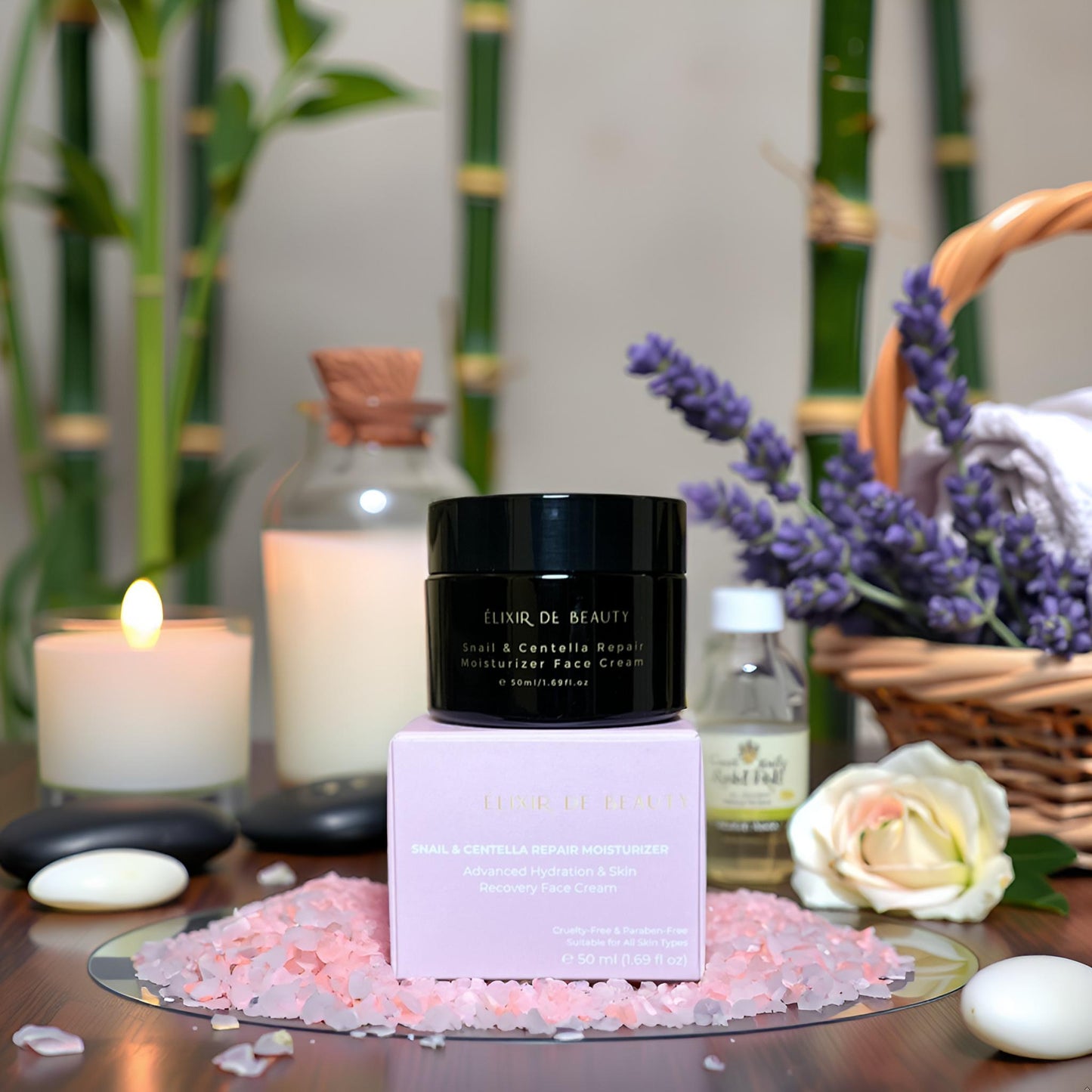 Snail & Centella Cream Hydrating Moisturiser for Sensitive Skin - Élixir de Beauty