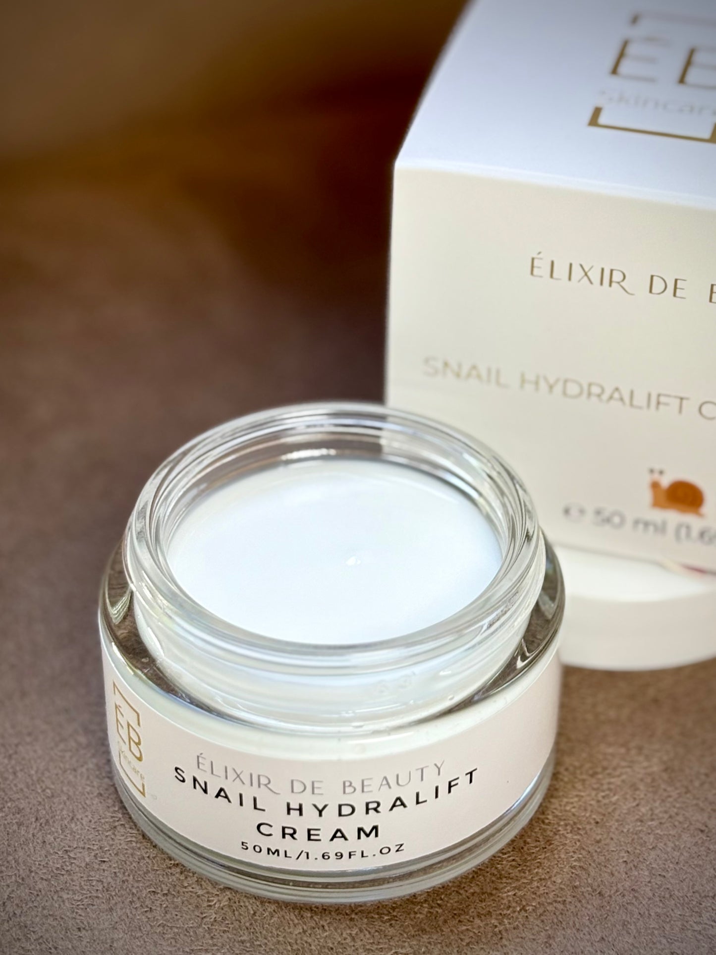 Snail HydraLift Cream 30% Snail Mucin + Hyaluronic Acid - Élixir de Beauty