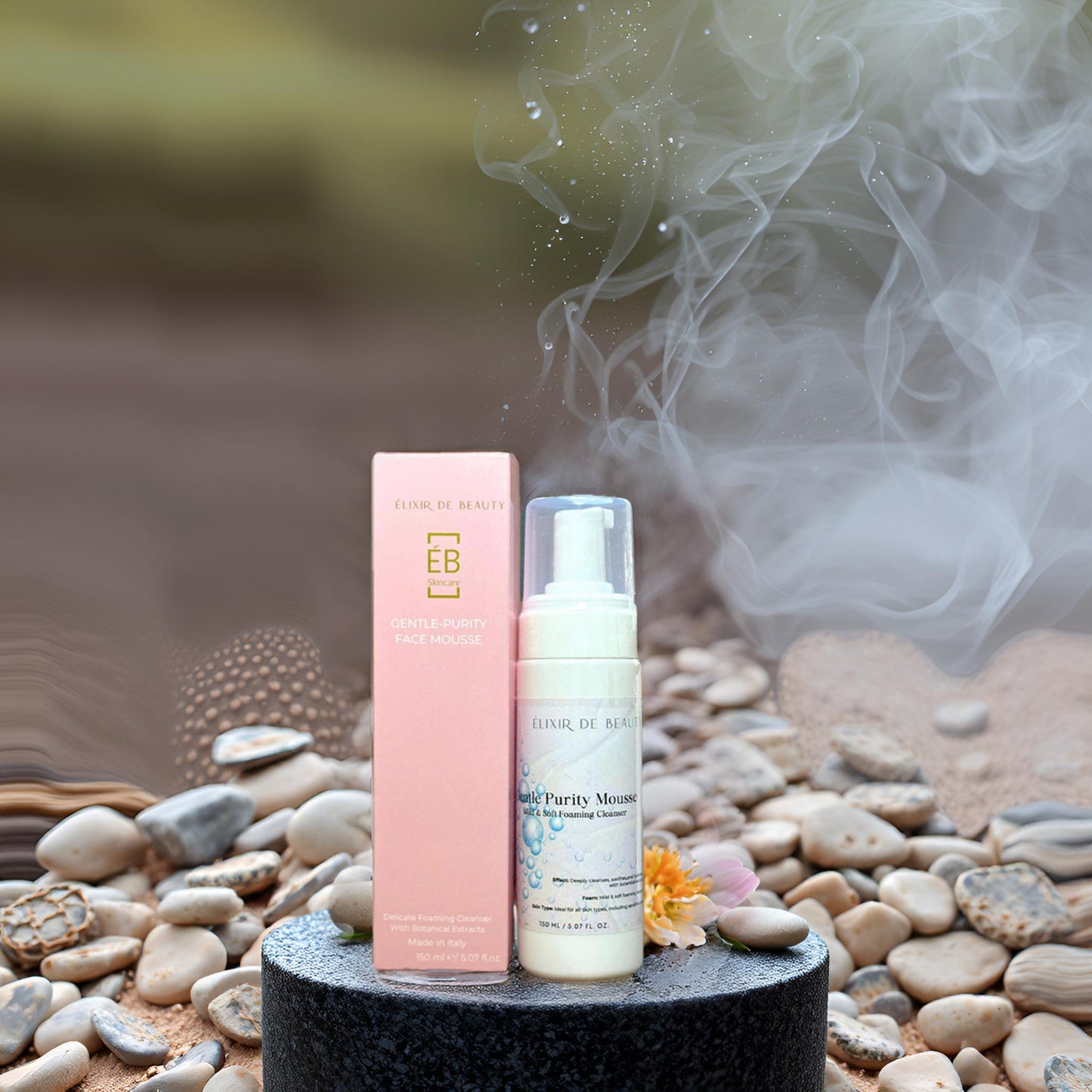 Gentle Purity Mousse Botanical Cleanser with Aloe Vera & Rose Water - Élixir de Beauty