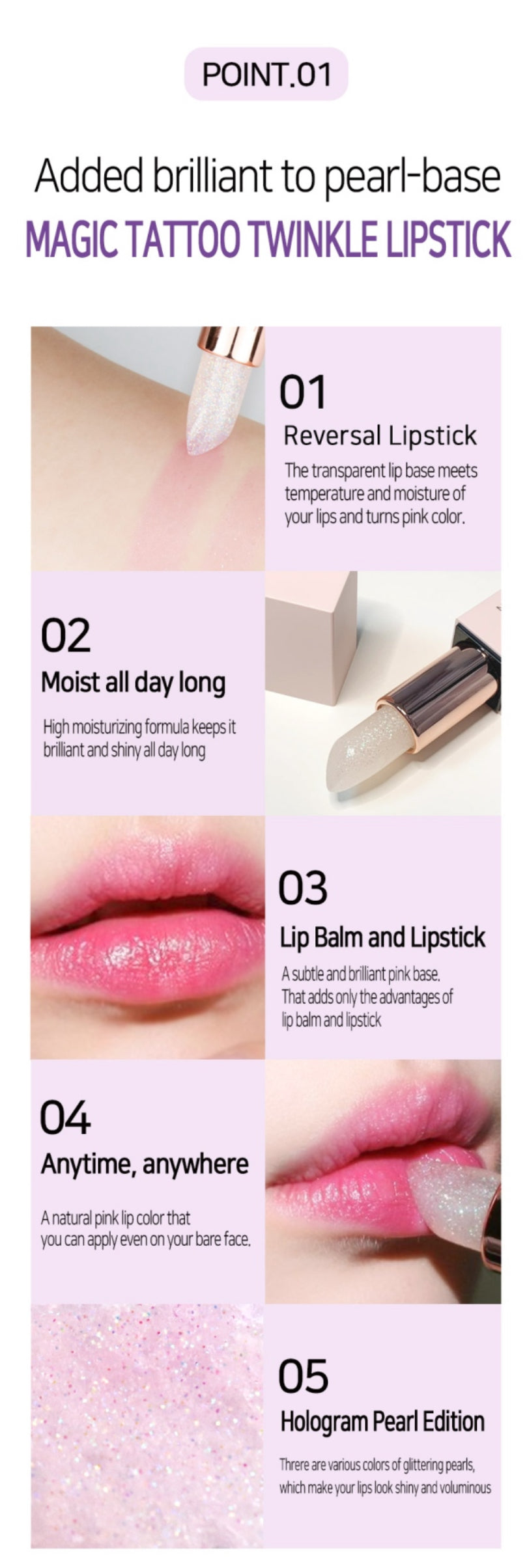 K-Beauty Magic Tattoo Twinkle Lipstick - Élixir de Beauty